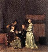 TERBORCH, Gerard The Visit qet oil painting artist